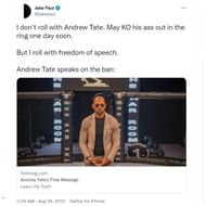 Jake Paul's tweet (Image via Jake Paul)